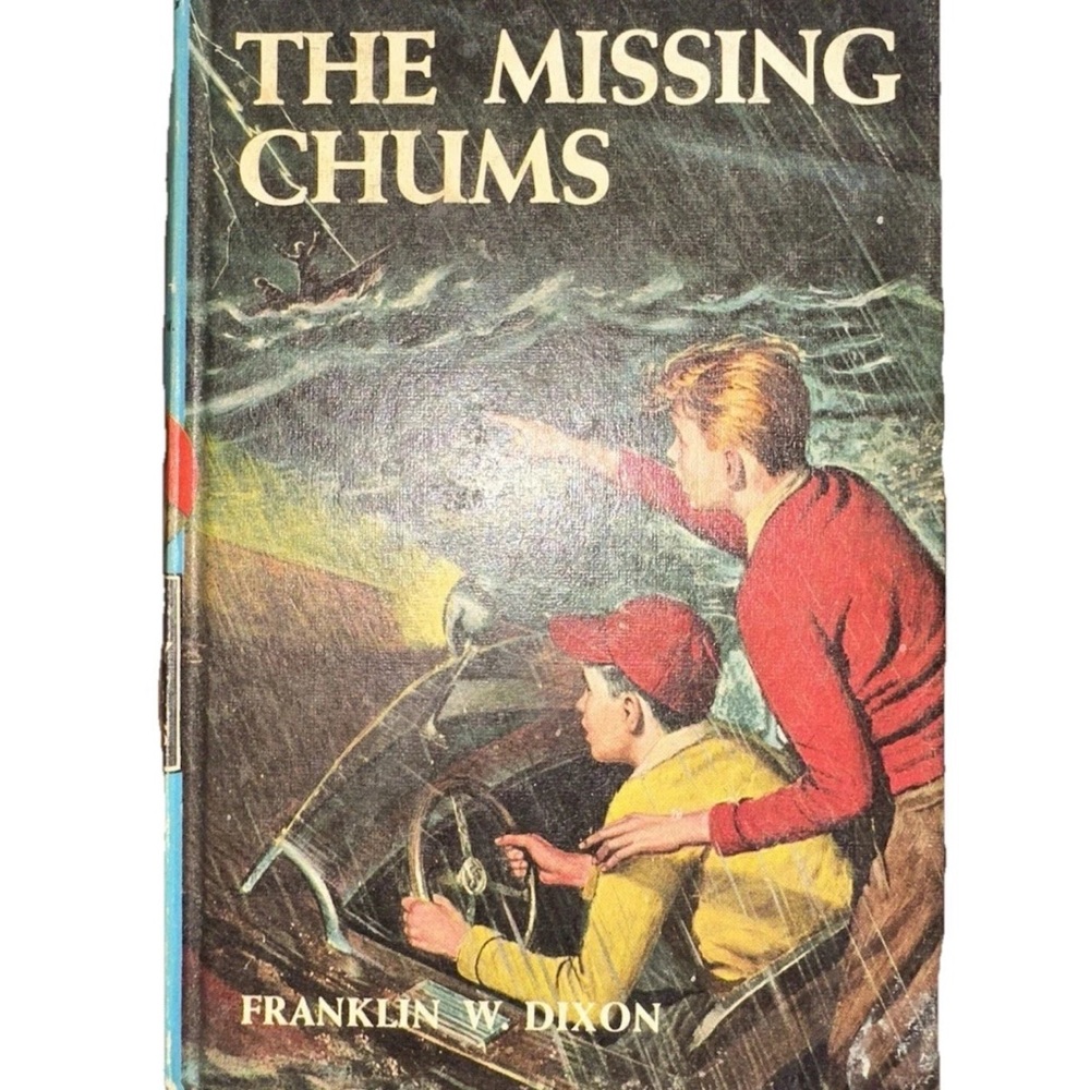 The Hardy Boys: The Missing Chums #4 by Franklin W Dixon Vintage 1960 Blue Spine
